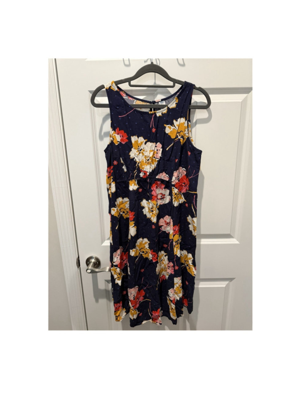 Old Navy Women's Maternity Navy Floral Sleeveless Knee Length Dress Size M